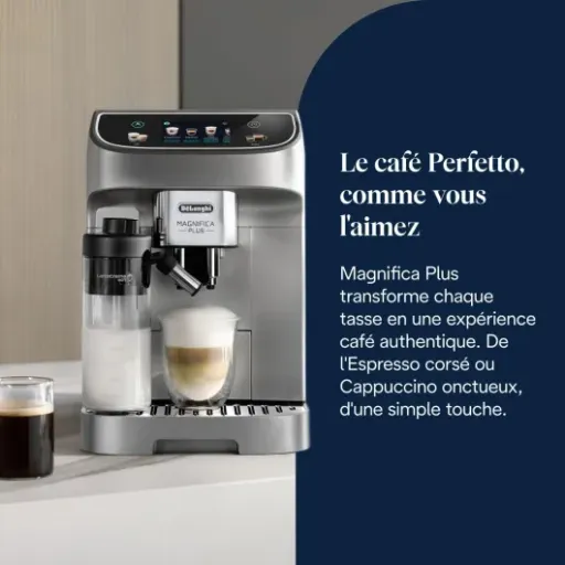 Avis De’Longhi Magnifica Plus ECAM322.70.SB : la machine à grain orientée cappuccino