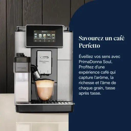 Avis De’Longhi PrimaDonna Soul ECAM612.55.SB : la machine à grains connectée pour amateurs de boissons lactées
