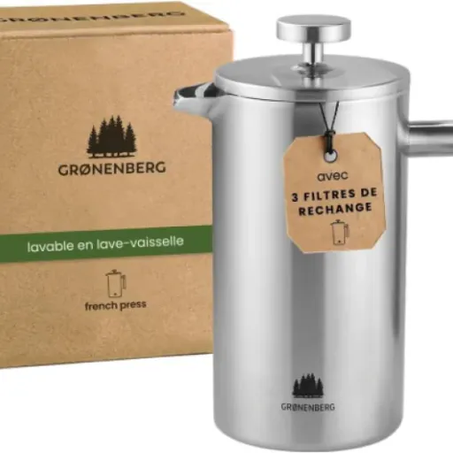 Avis Groenenberg Cafetière à Piston 0,6 L : la French Press inox pensée pour durer
