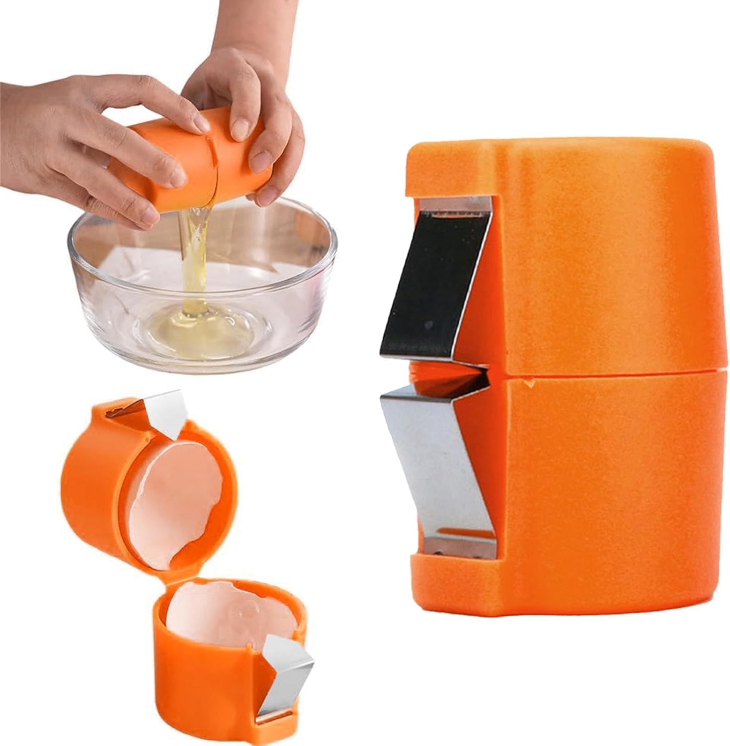 Outil De Casse-œufs, Ouvre-coquilles D'œufs, Outil De Craquage De Coquille D'œuf, Séparateur De Coquilles D'œufs Portatif Outils De Cuisson De Cuisine (Orange)