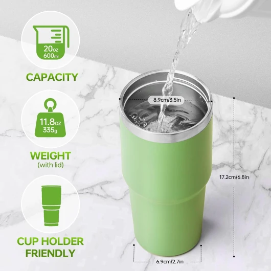 Mug Isotherme Zoomers Avec Paille, Poignée, Anti-Fuite, 600ml