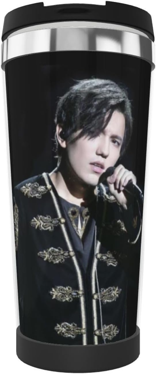 Dimash Kudaibergen Tasses de voyage isolées à Double paroi en acier inoxydable, tasse à café isolée anti-fuite pour la maison, le bureau et la cuisine en plein air
