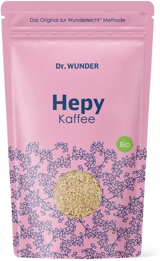 Dr - Wunder Café HEPY 250g : qualité bio, Inde du Sud - Café vert spécial - café vert, moulu - haute teneur en caféine, en acide palmitique et chlorogénique - convient aussi pour le lavement au café