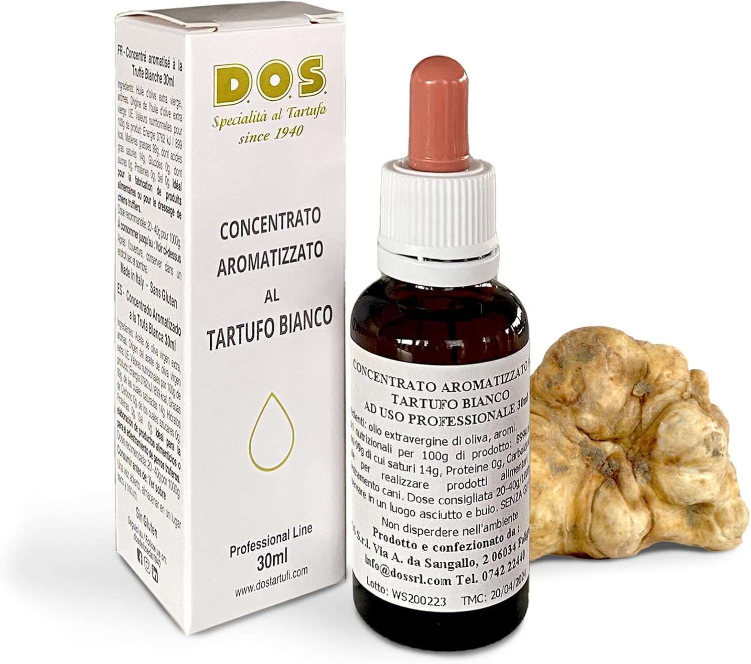 Concentré aromatisé à la Truffe Blanche 30 ml Extra fort Usage Professionnel (Concentré aromatisé à la Truffe Blanche 30ml)