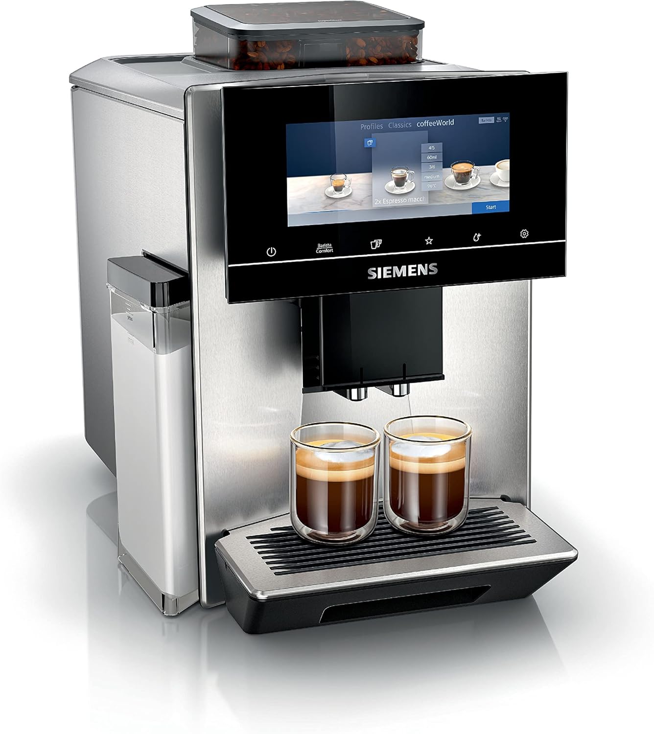 , machine à café tout automatique, EQ900, baristaMode, eGrinder, écran iSelect 6.8", Home Connect App, acier inoxydable, TQ903R03