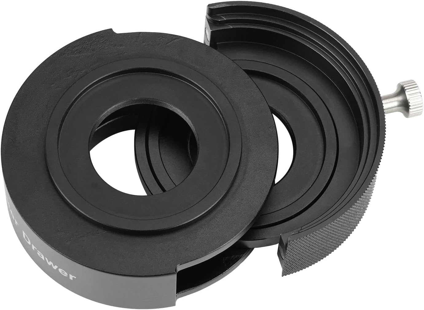 SV226 Tiroir à Filtre de télescope M42-M48, Roue de Filtre pour télescope Comprend Deux Porte Filtres de 2" Compatible avec Les Filtres de 1,25" et 2", pour Photographie du Ciel Profond