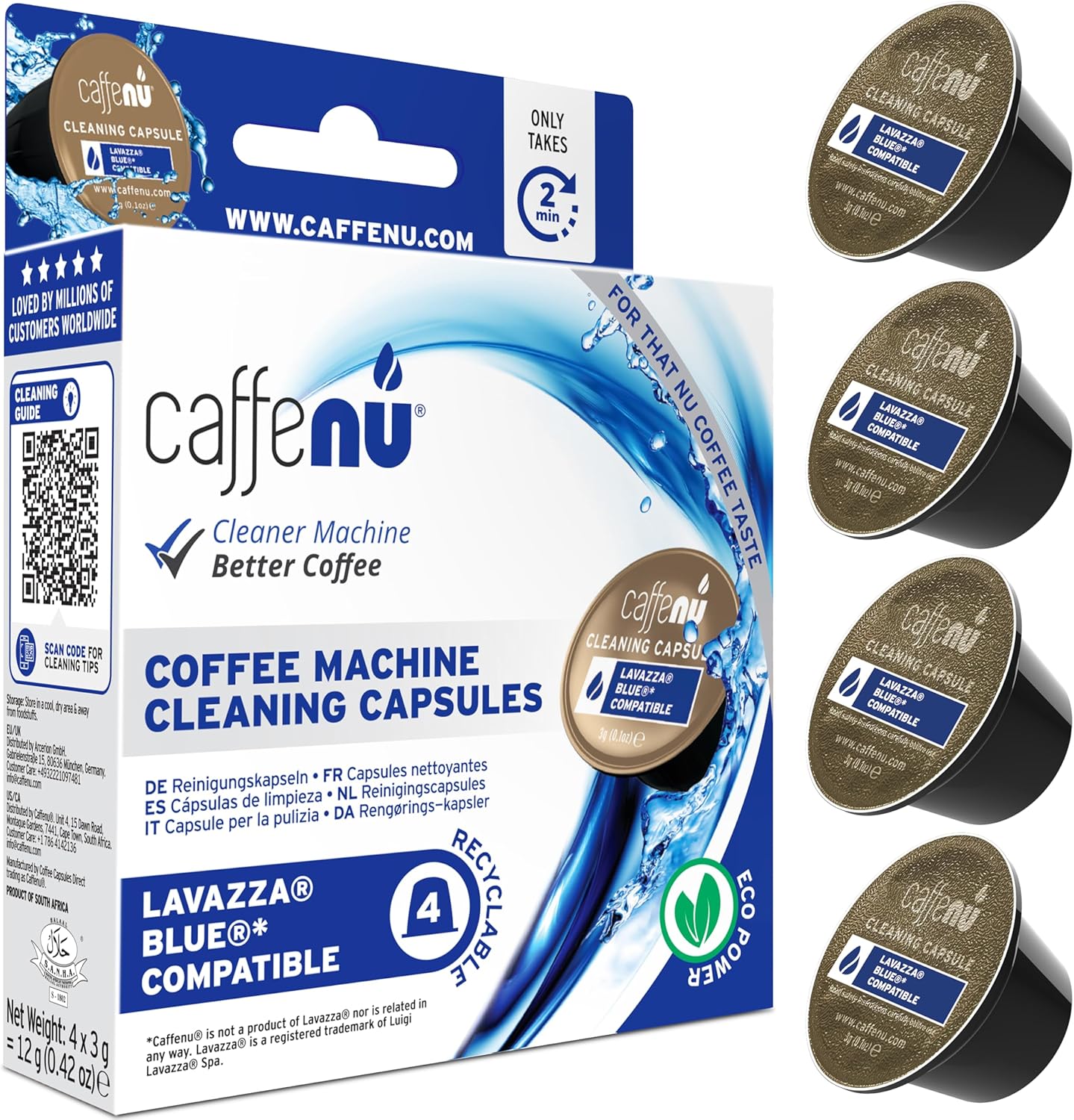 Capsules De Nettoyage Lavazza Blue - Pour un café savoureux - Capsules de nettoyage de café - À combiner avec le kit détartrant Lavazza Blue - Complétez votre kit de Barista