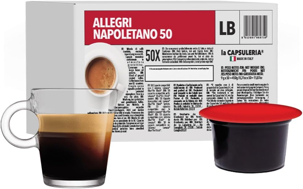 Café ALLEGRI NAPOLETANO, intense (100 Capsules) compatible avec Lavazza Blue - (La Capsuleria)