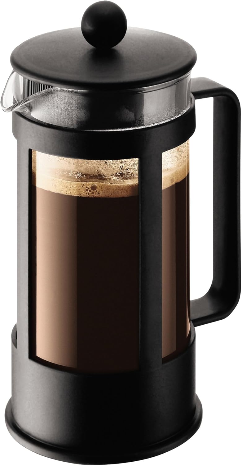 Kenya Cafetière à piston 3 tasses Noir, Plastique, Noir , 3 tasses 0.35 l