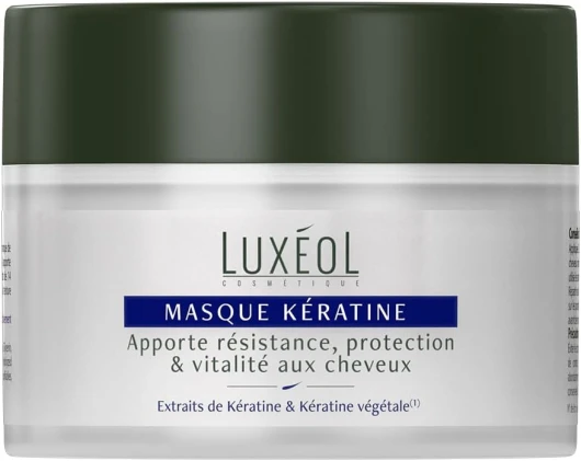 LUXEOL - Masque Cheveux Kératine - Apporte Résistance, Protection & Vitalité aux Cheveux - Enrichi en Kératine et Kératine Végétale(1) - Formule d'Origine Naturelle - Fabriqué En France - 200 ml