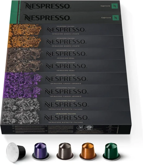 Original - Bundle Top Sélection Ispirazione Italiana & Espresso 100 Capsules - 20x Ristretto, 20x Arpeggio, 20x Roma, 20x Livanto, 20x Capriccio