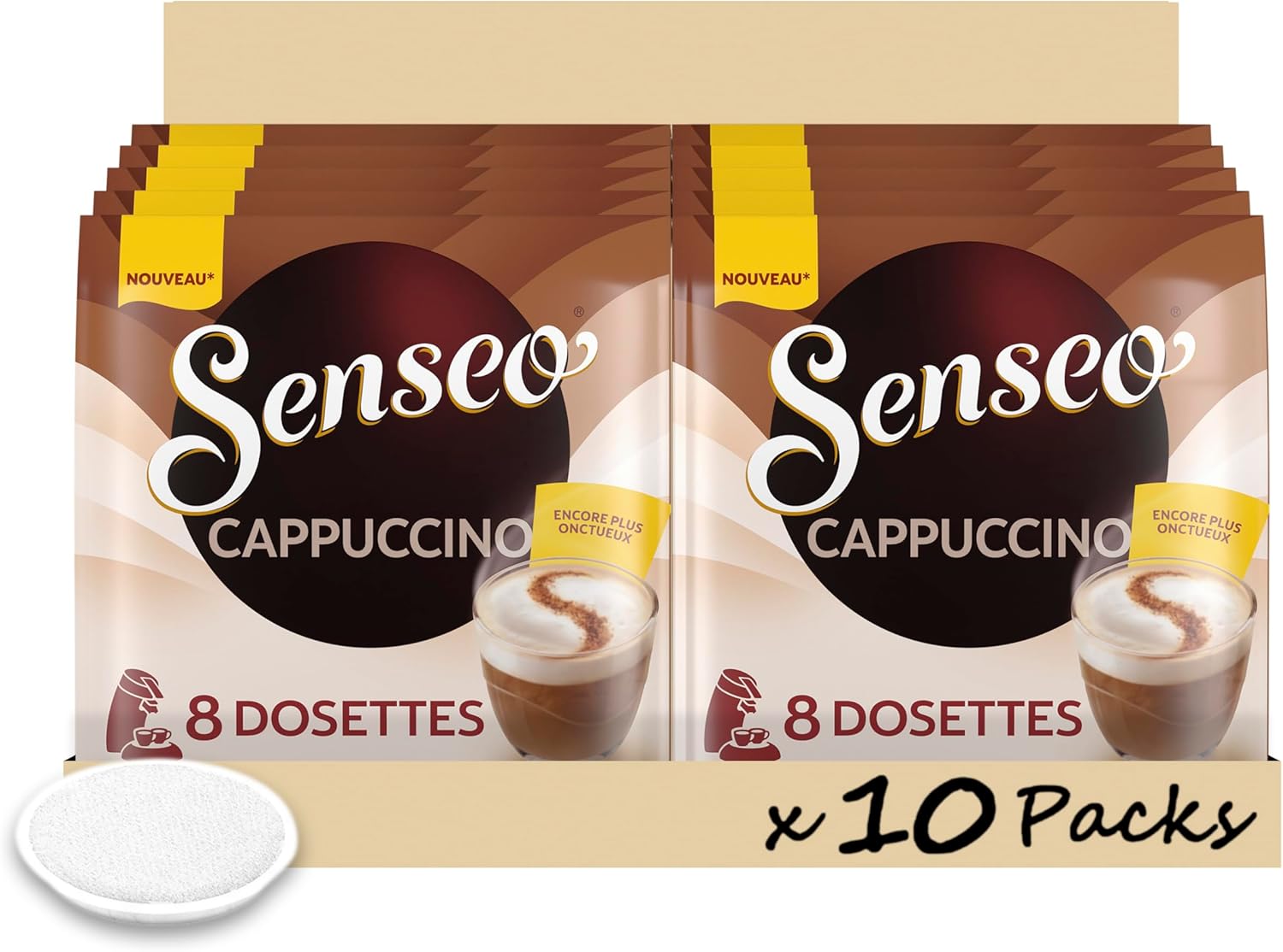 Senseo Café 80 Dosettes Cappuccino (lot de 10 x 8)