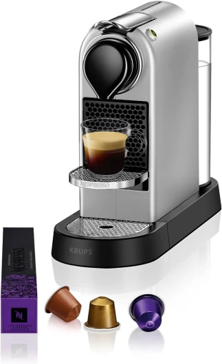 Krups Machine à Café Citiz Argent Cafetière à Capsules YY4118FD
