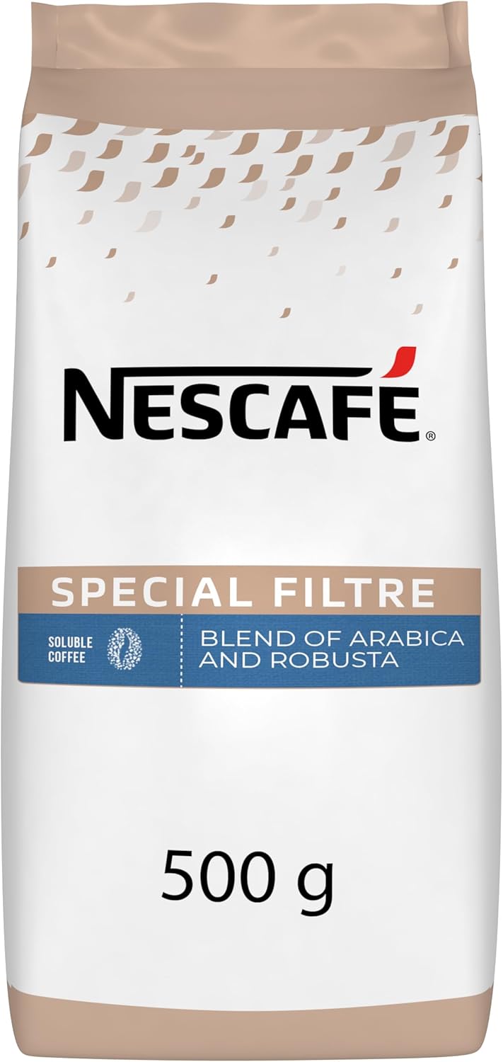 NESCAFÉ Spécial Filtre - Café Soluble en Poudre avec Micro-Grains - Mélange d'Arabica et Robusta - Approvisionnement 100% plus Responsable - Sachet de 500g