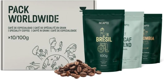 Café en Grain Arabica 100% Naturel - Spécialité - Pack Dégustation Café Worldwide - 10 Cafés du Monde - Découvrez 10 Origines - Cadeau Gourmet