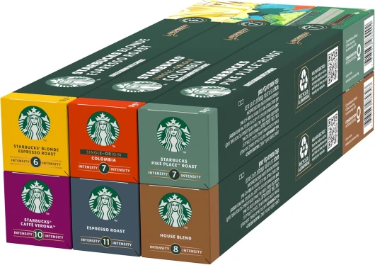 Pack Découverte Variété by Nespresso, Capsules de Café tous types de torréfaction 6 x 10 (60 Capsules) - Exclusivité Amazon