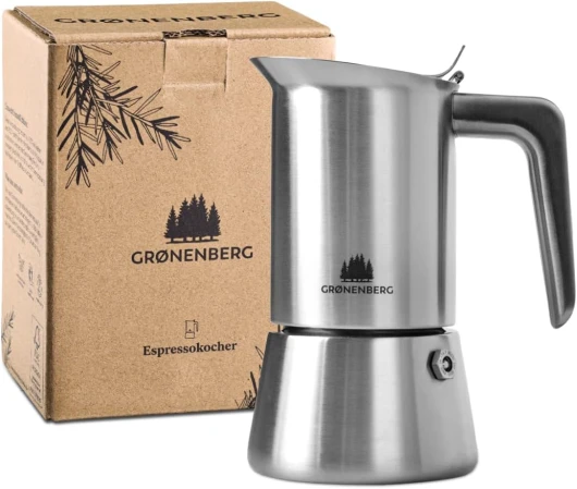 Cafetiere italienne induction - Cafetière italienne en acier inox 4 Tasses (200 ml) I Moka pour les amateurs de café