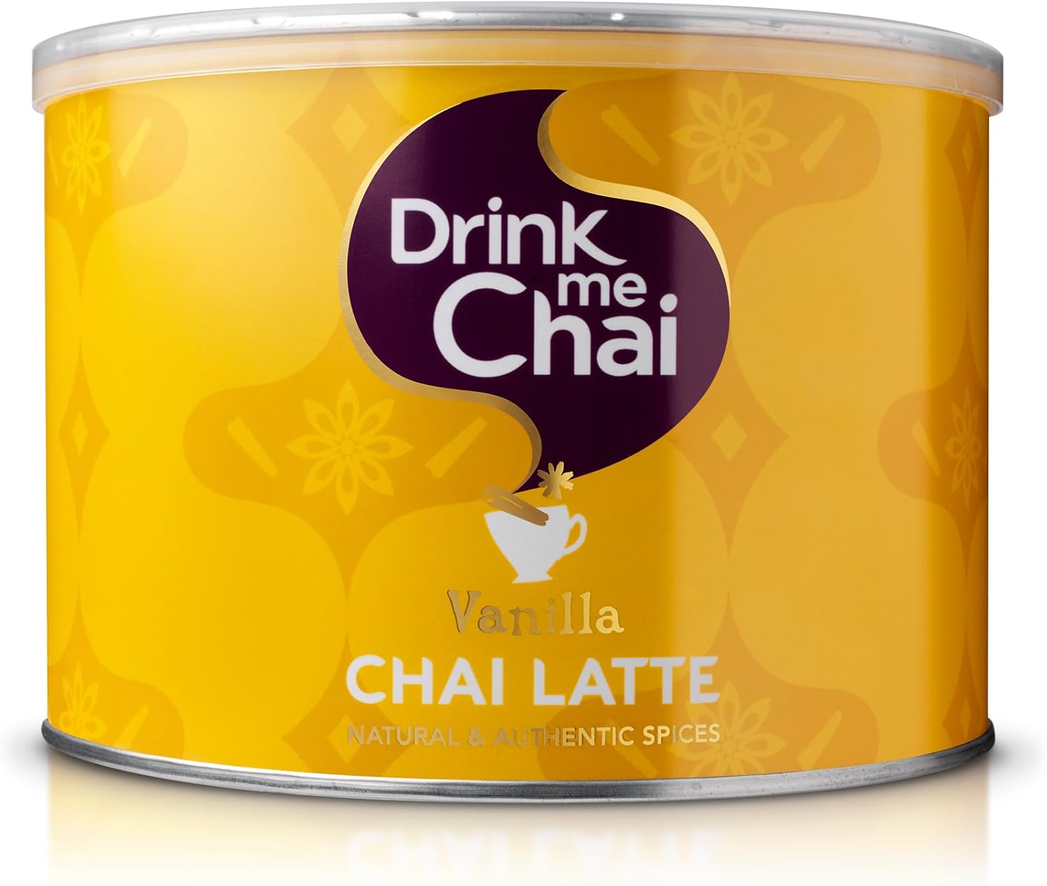 Café au lait Vanille 1kg (Pack de 1) - Mélange avec de l'eau, Chai Latte Vanille en poudre (50 Tasses)