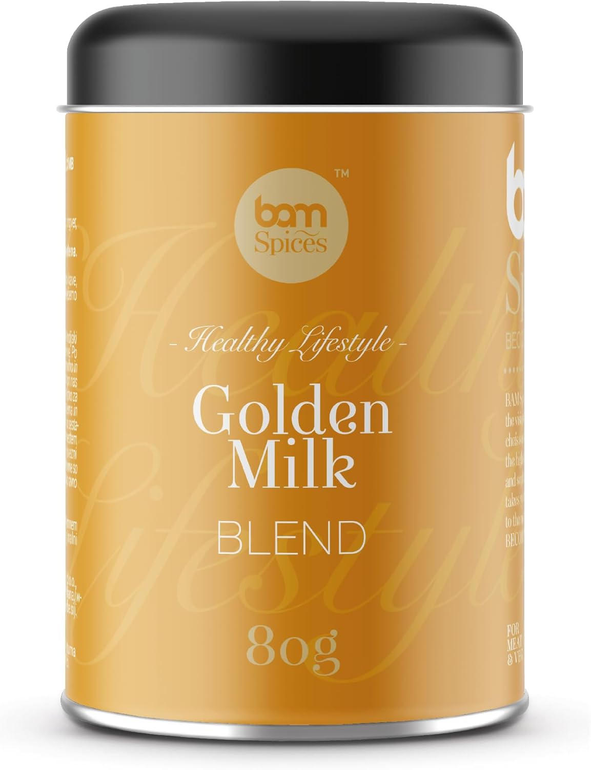 BAM Golden Milk, mélange d'épices en poudre pour lait doré, donne 25 à 30 tasses, 80 g