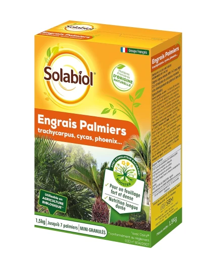 Engrais palmiers et plantes méditerranéennes - 1,5 Kg - Utilisable en Agriculture Biologique SOPALMY15 1.5 kg (Pack of 1) Engrais Palmiers