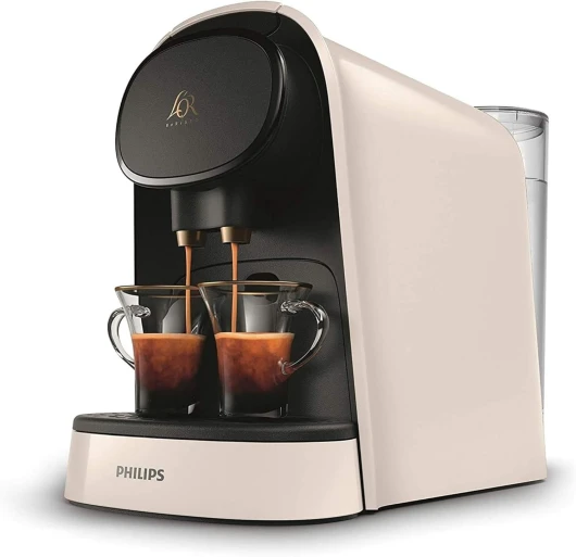 Philips L'Or Barista Original, Machine à café à Capsules, Double Capsule, Double Plaisir, 1 ou 2 Tasses, Qualité Espresso, Blanc Satiné (LM8012/00) Original Blanc