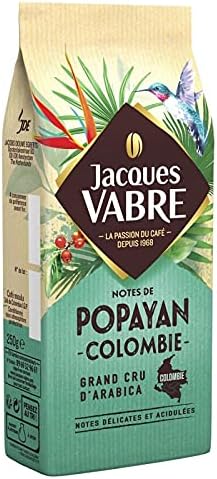 Jacques Vabre - Popayan, café moulu d'exception en sachet de 250g pour filtres à café - Région de la cordillère des Andes - - Lot De 3 - Vendu Par Lot