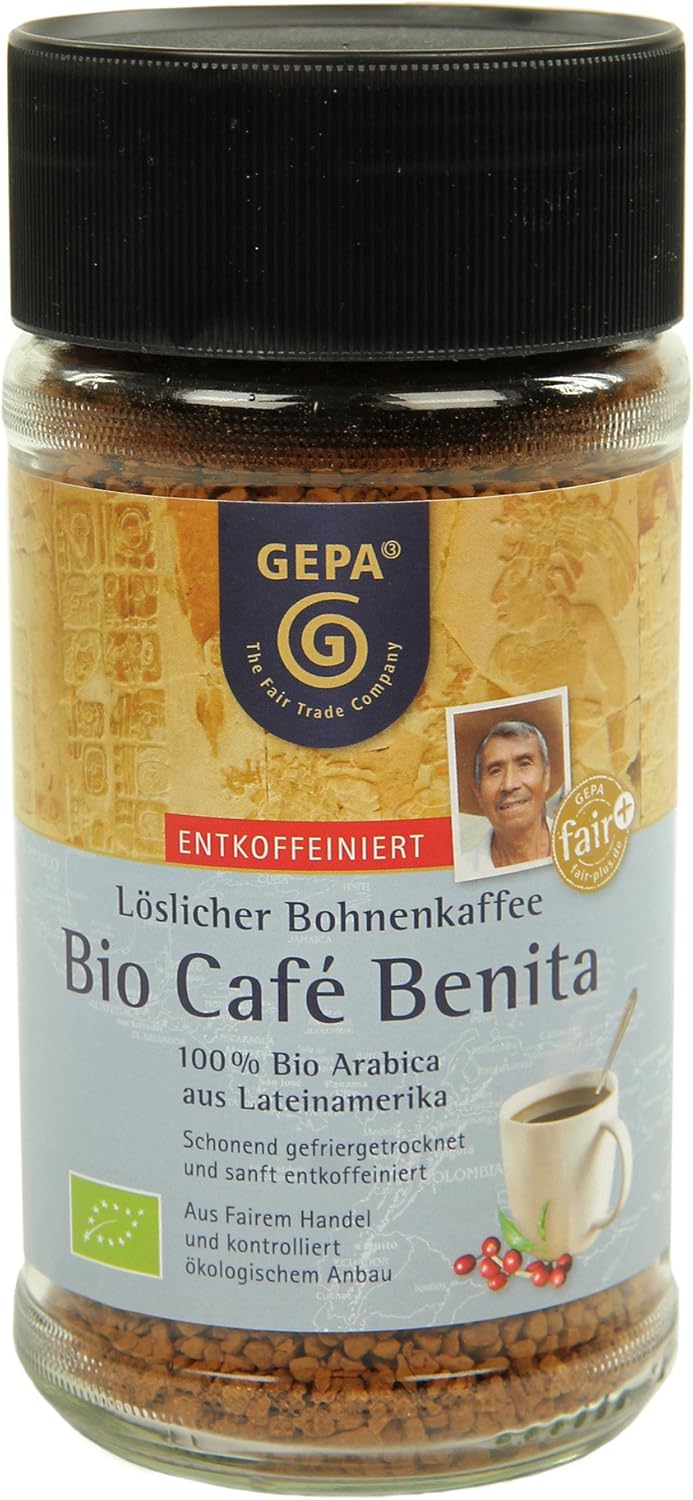 GEPA Café bio Benita décaféiné instantané 100 g (1 pièce)