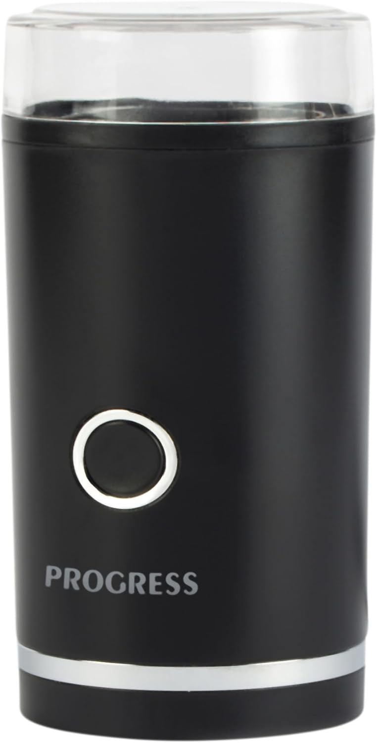 Moulin à café et à épices 180 W, Moulin à grains de café, fonctionnement à une touche, Lame en acier inoxydable, Couvercle transparent, Capacité de 70 g, noix et graines, Garantie 3 ans