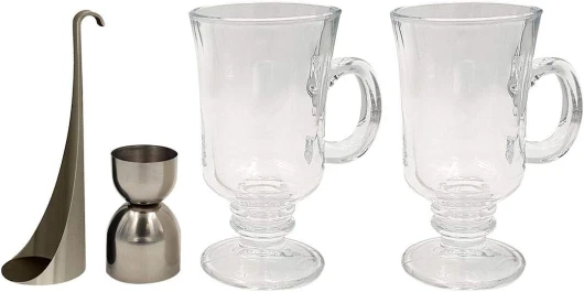 COOKUT - Ico Irish Coffee - Réalisez un parfait irish coffee maison chez vous - Outil spécial couche inclus - Set complet - Idéal pour tous les cocktails à couches