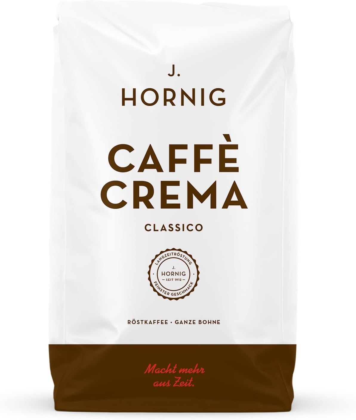 J - Hornig Café en grains Espresso, Caffè Crema Classico, 500g de grains entiers, saveur noisette et chocolatée, pour machines à café automatiques, machines à expresso et cafetières à piston Caffè Crema Classico 500 g (Lot de 1)