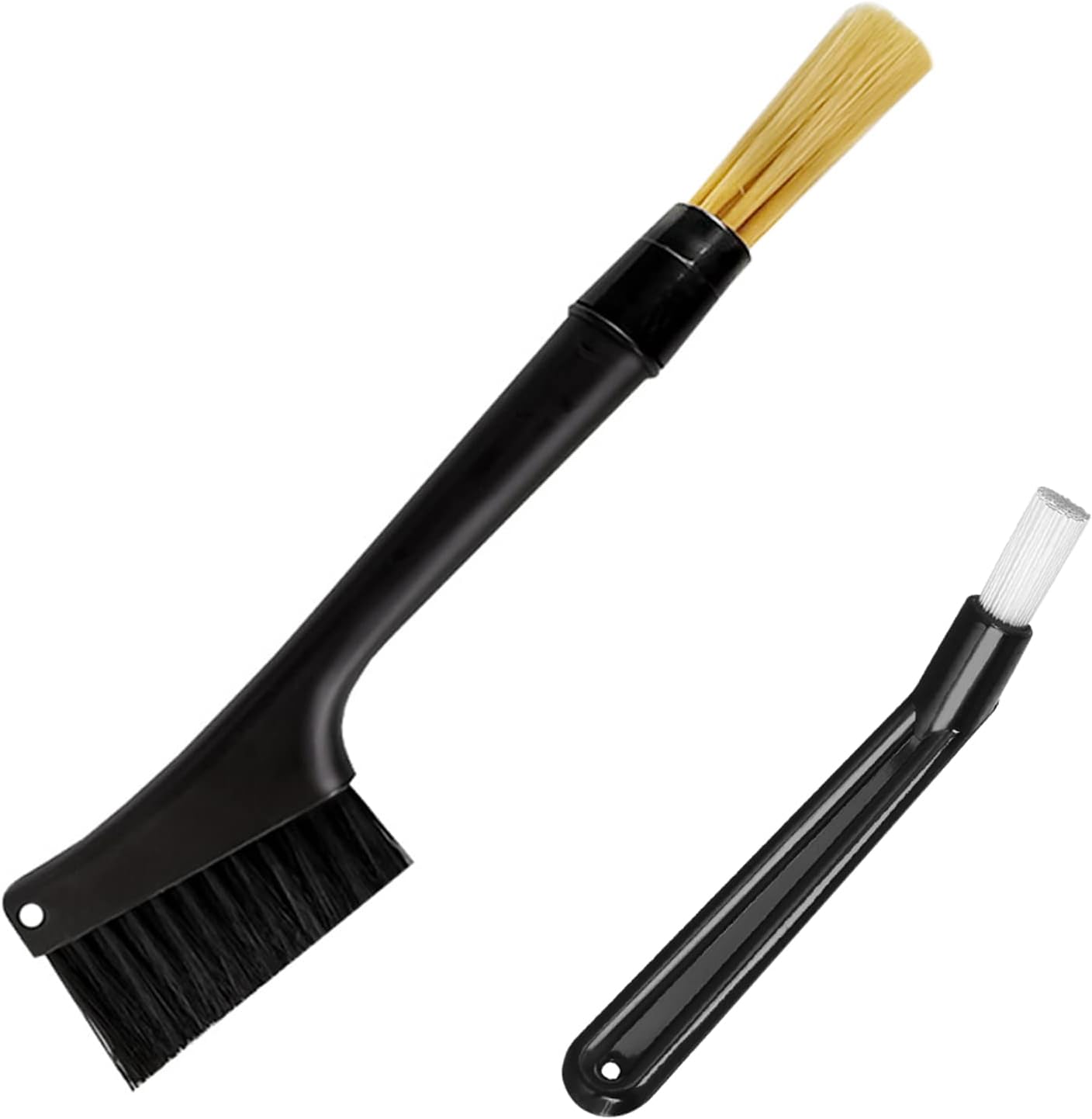 Pinceaux Machine à Expresso, Brosse de Nettoyage pour Machine à Expresso Brosse pour Moulin à Café Dépoussiérage Brosse de Nettoyage à Double Extrémité Ensemble d'outils de Café pour Barista 2 pièces