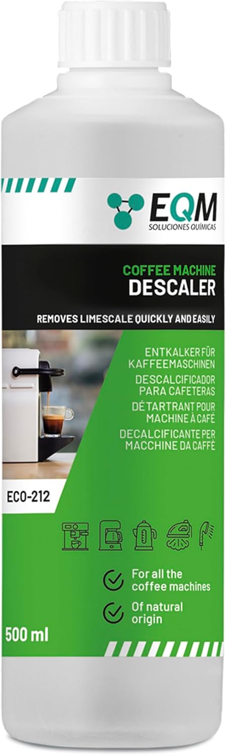 EQM - ECO-212 - Détartrant pour machine à café - 500 ML - 100% d'origine naturelle - Compatible avec toutes les machines à café