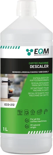 EQM - ECO-212 - Détartrant pour machine à café - 1L - 100% d'origine naturelle - Compatible avec toutes les machines à café 1 litro