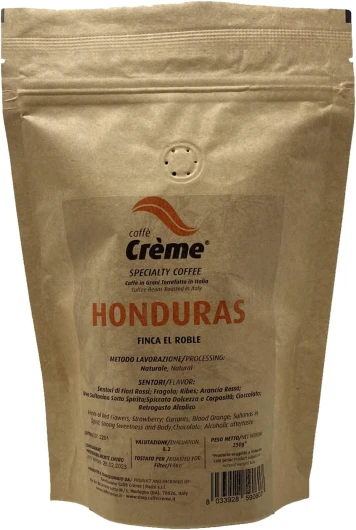 Caffè Crème Marque - 100% Arabica grains de café - HONDURAS Finca El Roble - Filtre Torréfaction - 250 g Honduras Filtre 250 g (Lot de 1)