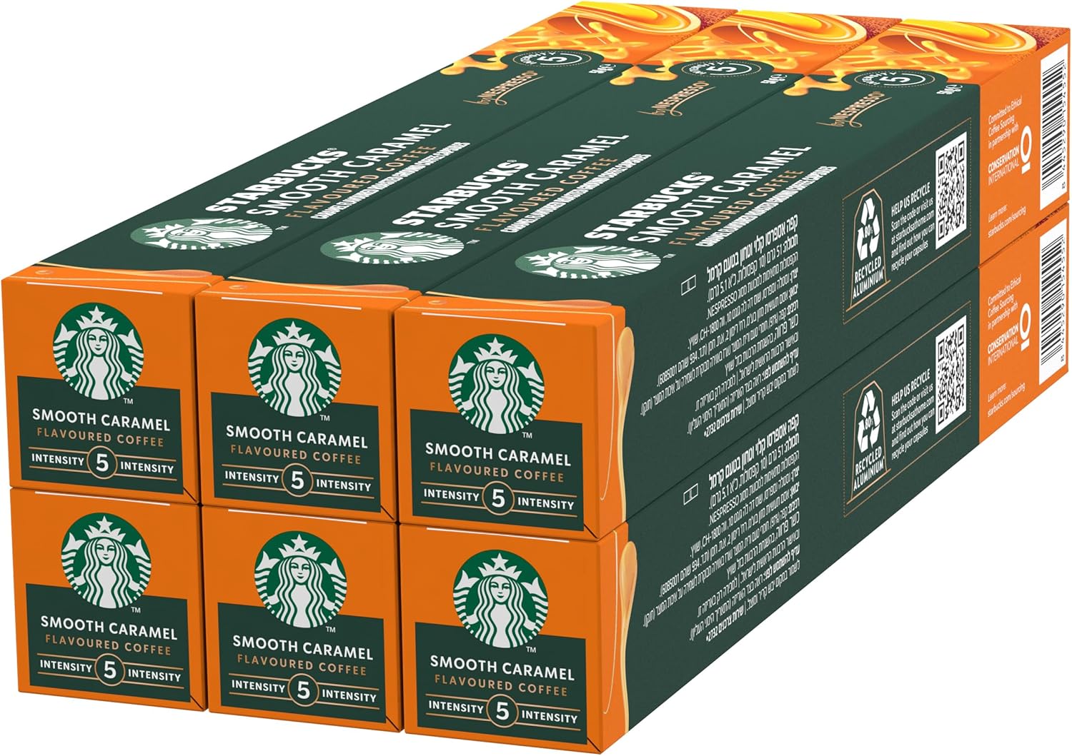 By Nespresso, Torréfaction Blonde, Caramel Café Aromatisé 6 x 10 (60 Capsules) 60 unité (Lot de 1)