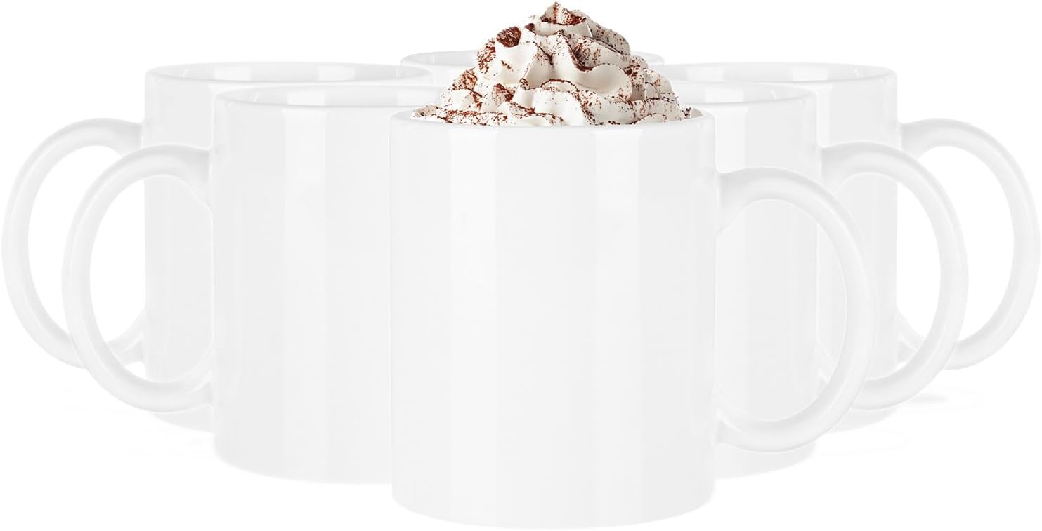 Glasmark Krosno À Café Set De 6 s En Blanche À Thé En Céramique À Boire Chaude 300Ml Lot de 6