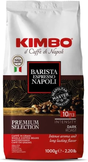Espresso Napoli - Café Grain Arabica Et Robusta - Italien Authentique - Intensité 10 / Dark Roast - Lot de 6 Paquets de 1 kg Espresso Napoli 1 kg (Lot de 6)