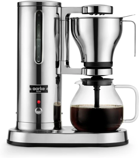 Cafetière Filtre – Machine à Café Électrique en Acier Inoxydable, Carafe en Verre, Maintien au Chaud, 10 Tasses, 250 ml -1.25L, Design Moderne, Préparateur de Café Filtre