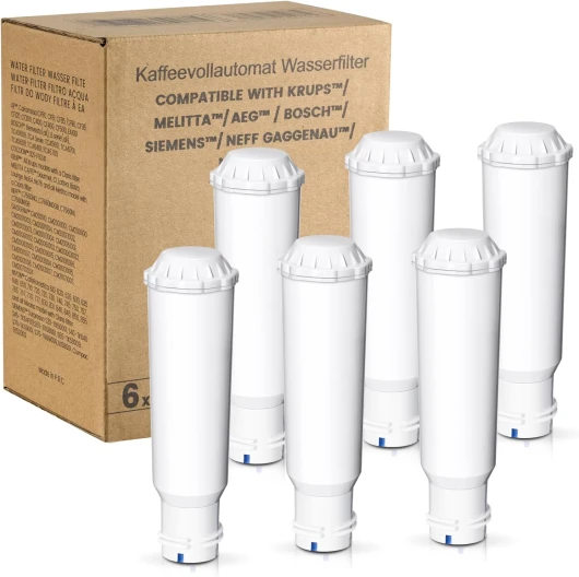 Mutital 6 Pcs Filtres à Eau pour Machines à Café, Compatibles avec F088/F088/EA829S, 192830 Pro, TCA6041/TCA6709/B20-TCA6001/CM200110