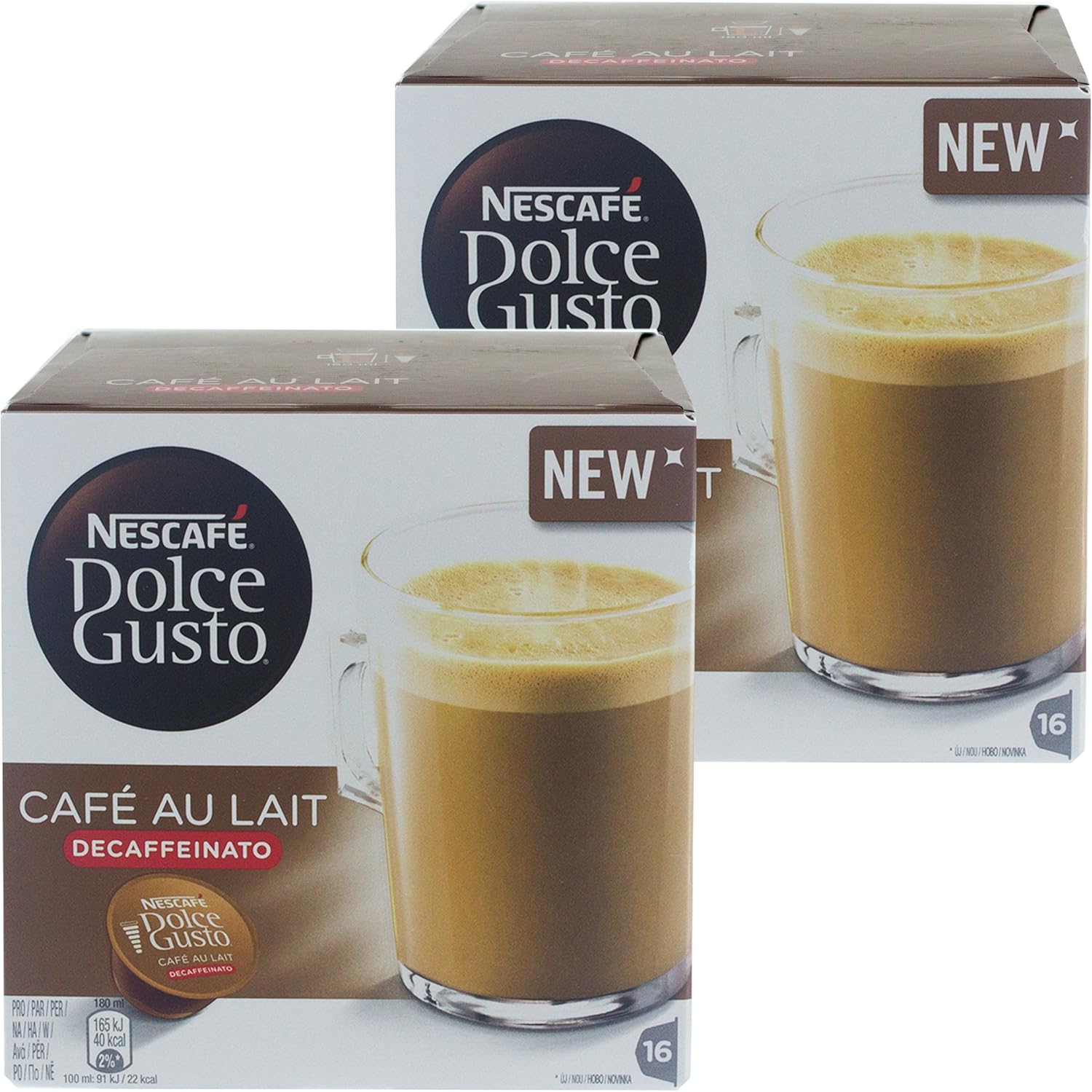 Nescafé DOLCE GUSTO Café au Lait Décaféiné Décaféiné 32 CAPSULES
