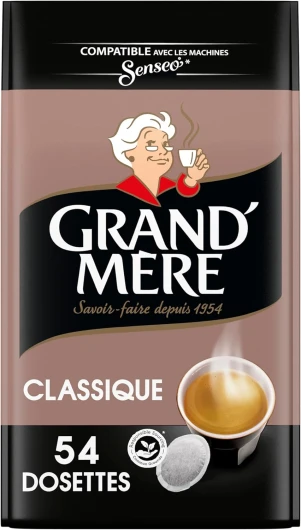 Grand Mère Café 54 Dosettes Classique compatibles Senseo® GRAND'MERE Classique 54 unité (Lot de 1)