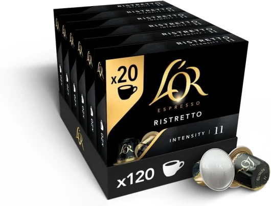 L'Or Espresso Café - 120 Capsules Ristretto n° 11 Ristretto n° 11 20 unité (Lot de 6)