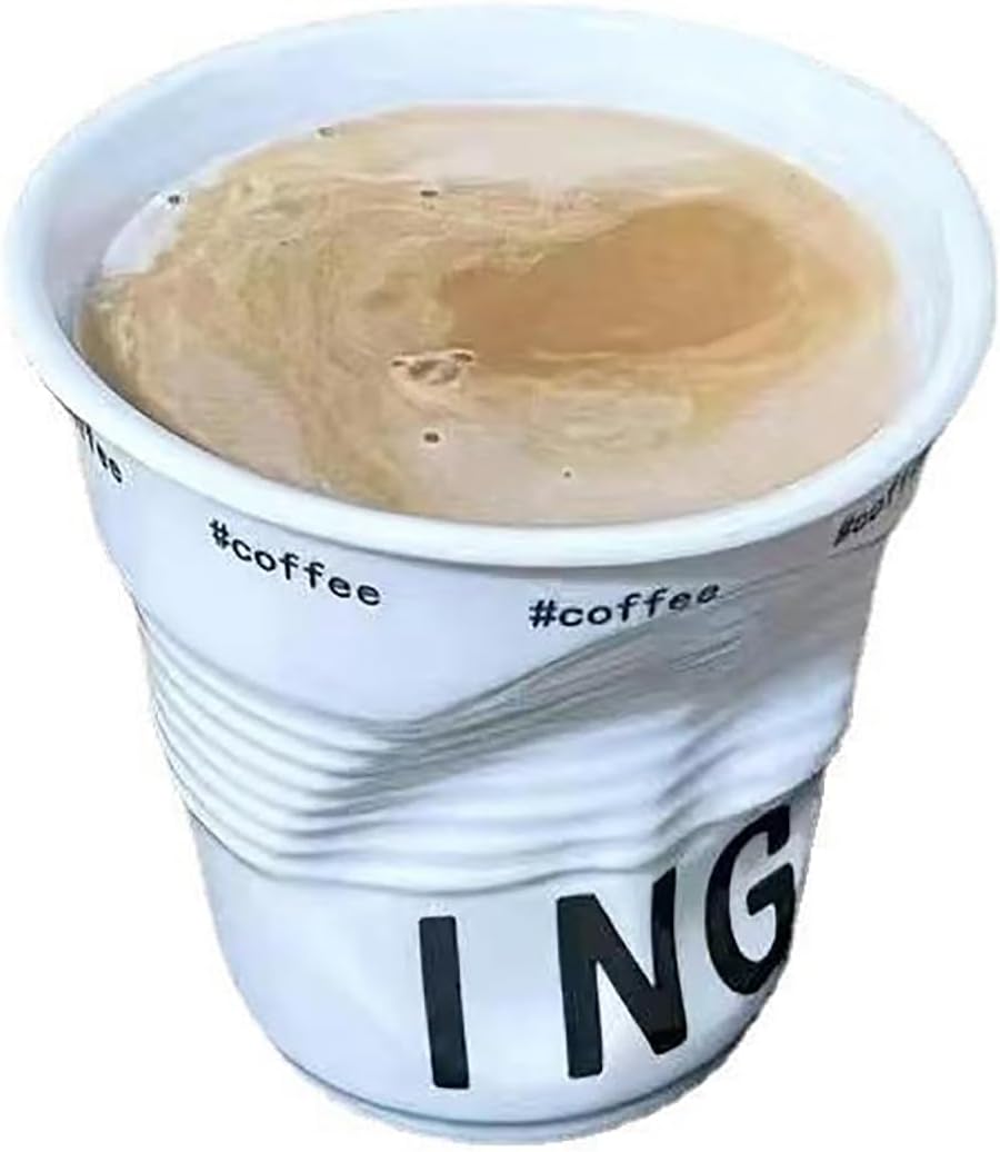 Yawdil Tasses à café plissées créatives, Tasses en céramique irrégulières, Tasses à café françaises, Belle Tasse froissée pour Accessoires de Maison