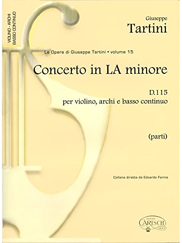 Tartini volume 15 conc amin d115 pts livre sur la musique
