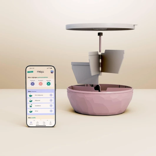 Bol sans BPA avec 3 Compartiments + 1 bilan nutritionnel - Perte de Poids et rééquilibrage Alimentaire - Hermétique, Résistant au congélateur et Lave-Vaisselle - Made in France (Rose)