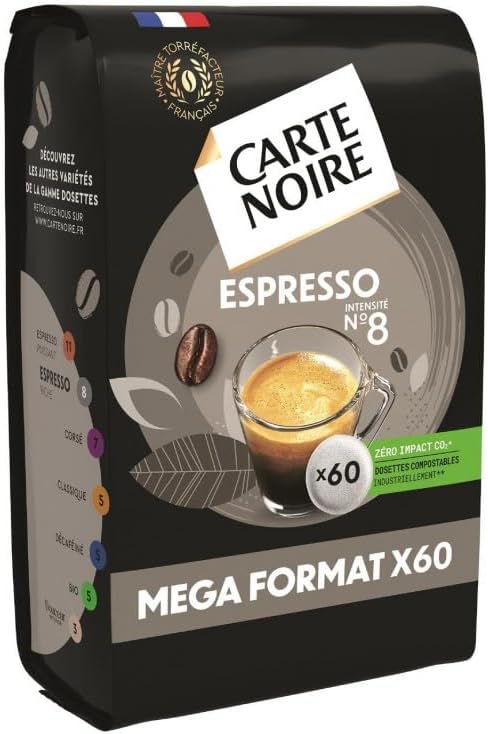 CARTE NOIRE Espresso Type Senséo X60 - Café en dosettes pour machine à café - Intensité et arôme parfaitement équilibrés - 420g - Le Lot De 3