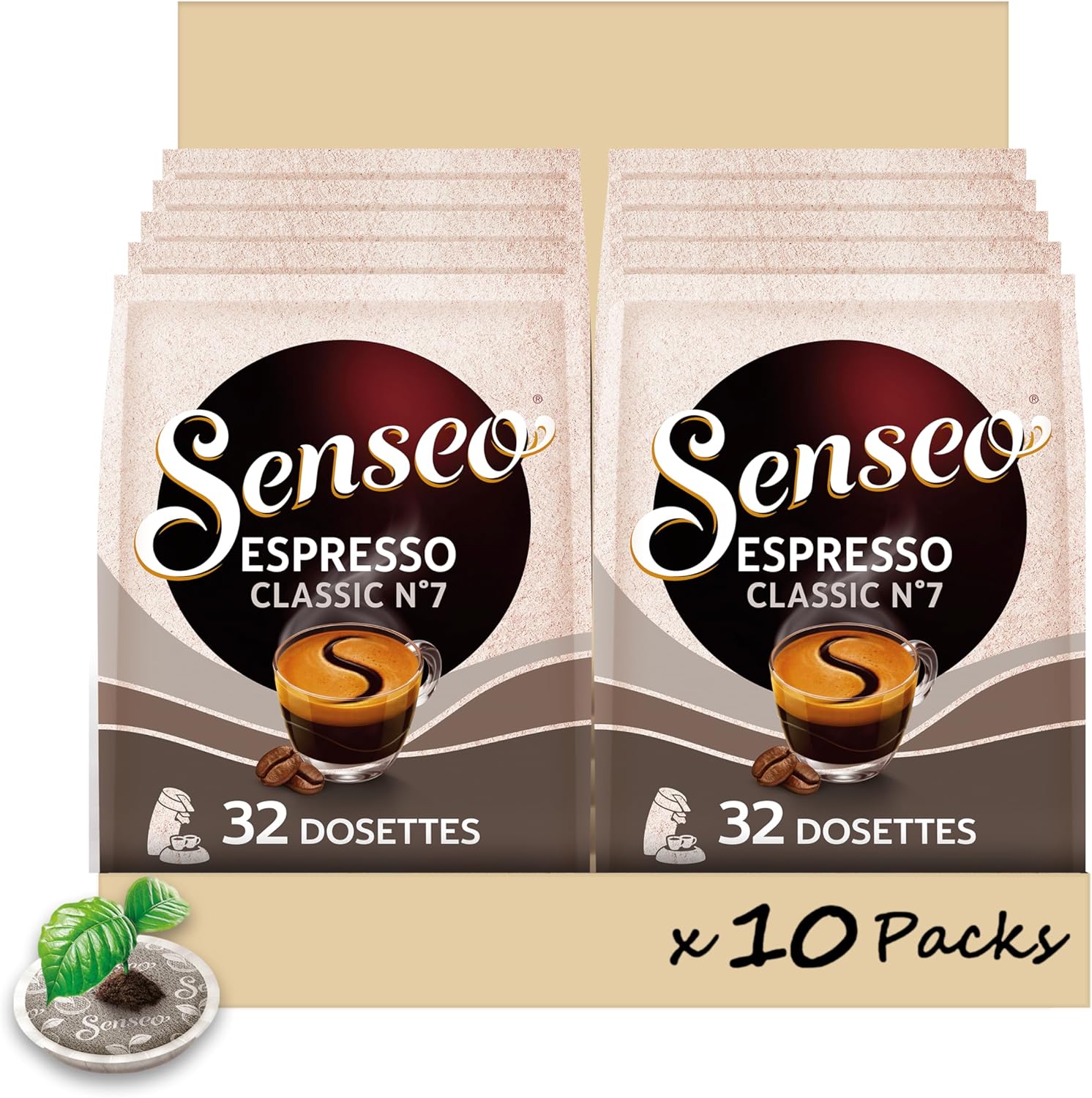 Senseo Espresso Classique 32 dosettes 222g Espresso Classic 32 unité (Lot de 10)