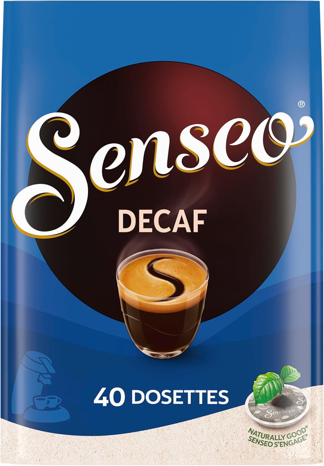 Senseo Décaféiné 40 dosettes 277g SENSEO Décaféiné 277 g (Lot de 10)