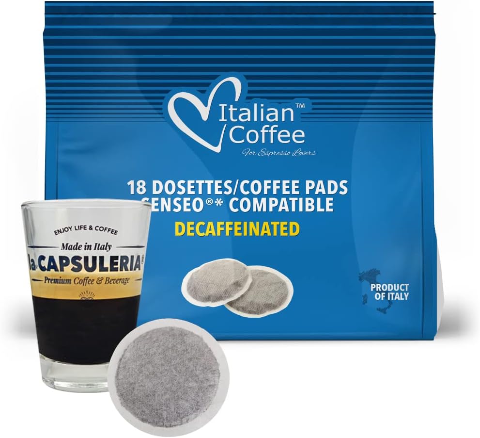 Café DECAF (10 Paquets de 18 Dosettes - tot - 180) compatible avec Senseo, café décaféiné