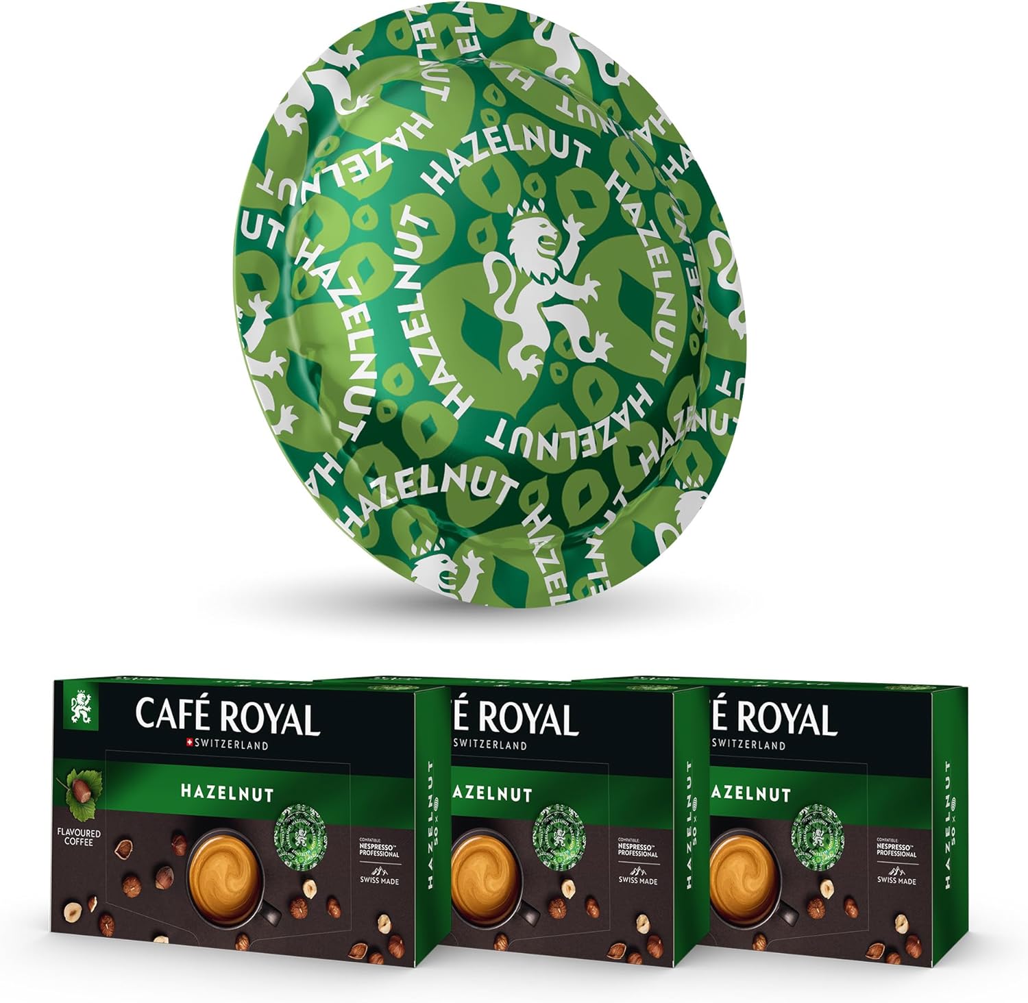 150 Capsules Café Royal Saveur Noisette - Compatibles avec les Machines à café Nespresso®* Professional - Conditionnement : 3 x 50 Dosettes Noisette 150 capsules